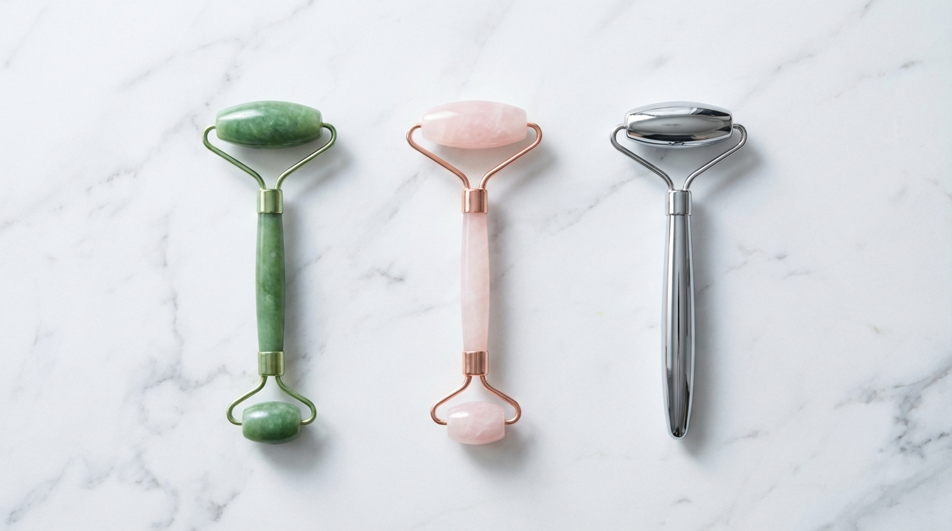 Facial Rollers: Jade vs Rose Quartz vs Metal and What the Research Says